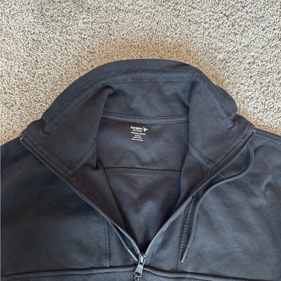 Old Navy Womens Dynamic Fleece Half Zip Black High-Neck Top Size Medium Tall - Picture 7 of 8
